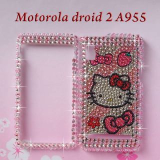 Hello Kitty Bling Diamond Hardy Case Cover Motorola Droid Global 2 II