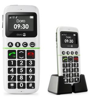 New Doro Phone Easy 338gsm White Unlocked Mobile Phone