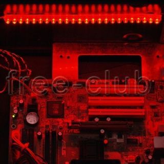 DIY Computer PC Desktop Case LED Light Mod Kit Neon Red