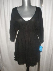 medium black dotti bathing suit cover up dress nwt