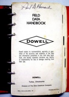 Dowell Engineers Handbook 1976 DWL 1123 Dow Chemical