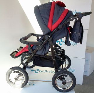 European Double Baby Pram Stroller Bassinet to Toddler Seat New Hi End