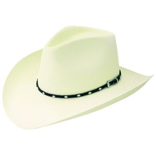 Stetson Western Braided Leathers Buckle Trim Ivory Color Hats