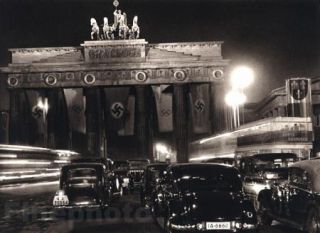1936 Vintage Olympics Germany Brandenburger TOR Achitecture Photo Art