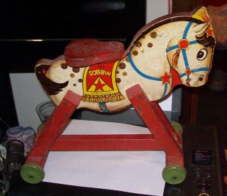 VINTAGE FISHER PRICE DOBBIN #765 RIDING HORSE NICE CONDITION