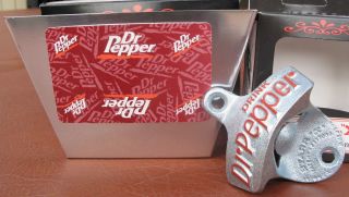 Dr Pepper Bottle Opener Soda Card Aluminum Cap Catcher New in Box