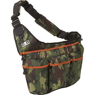Diaper Dude Camouflage Diaper Bag with Orange Zippers