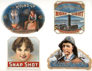 Retro Luggage Labels Stickers Cigar Box Covers