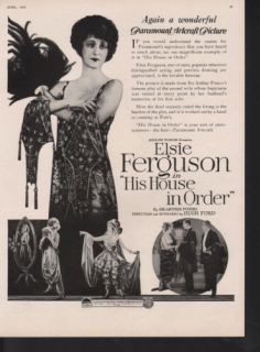 1920 His House in Order Elsie Ferguson Drama Movie Film