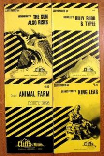 Lot of 13 Cliff Notes Books Animal Farm The Pearl Sister Carrie Billy