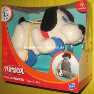 Playskool Walk N Sounds Digger Dog Pull Toy Playschool