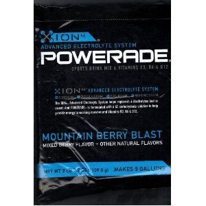 Powerade Powder Drink Mix 5 gallon Pouch Mountain Berry Blast NEW
