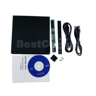  USB 2 0 CD DVD ROM Portable Drive Enclosure IDE External Case