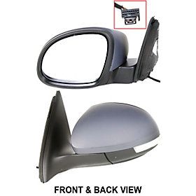  Heated Side View Door Mirror Assembly Drivers Left Manual Fold