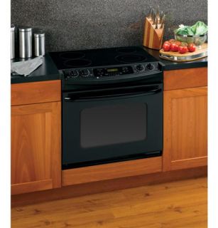 GE® 30 Black Drop in Electric Range with Self Cleaning Oven