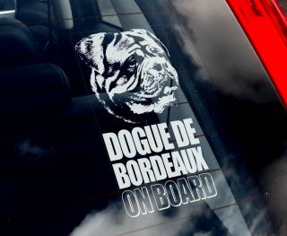 Dogue de Bordeaux Car Sticker Mastiff Dog Sign New