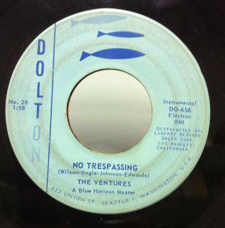  Ventures No Trespassing Perfidia 7 VG Dolton 28 Vinyl Record