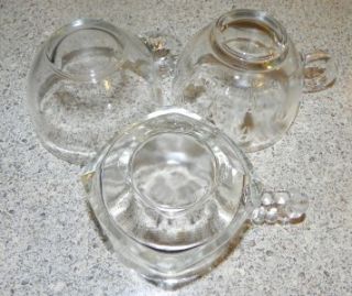 11 Vintage Glass Square Oval Luncheon Snack Sets Dine