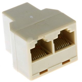  CAT 5 6 LAN Ethernet Splitter Connector Double Adapter Dual 2 Port PC