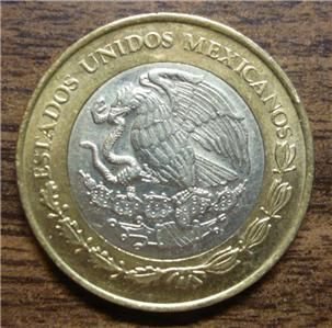 2006 Diez Pesos $10 Mexico Clad Mexican World Coin Mexicano Circulated