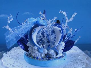 Dolphin Wedding Cake Topper   Coral Ocean Wedding Cake Topper