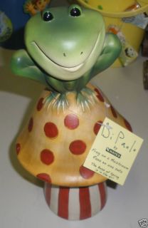  Dan DiPaolo Frog on A Mushroom Yard Art New