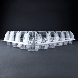 24 Compartment High Dome Clear Cupcake Container 50 CS