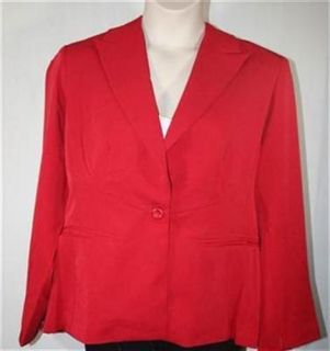 Dudley Woman Plus Size Womens Red Blazer Jacket Size 14 16 18 20 22 24