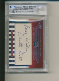 Jack Crawford Donald Dell 2010 Leaf Sports Icons Update Dual Cut Auto