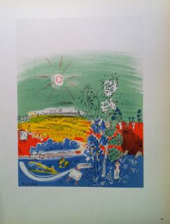 Raoul Dufy   Mourlot Lithograph   Exposition DArt Francais   1959