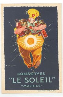 Conserves Le Soleil Malines Canning Advert Early M36224