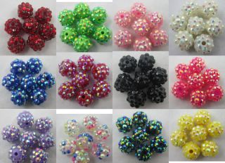  30 60pcs Beautiful Acryl Rhinestones Disco Ball Charms Beads