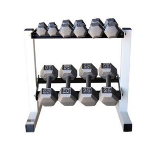 Proffesional Solid Hex Dumbbell Weight Set with Rack 150 Pound