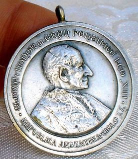 Unique Art Nouveau Christ Honor Tronned w Angels Medal