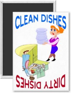 Dishwasher Magnet Sign   Clean Dirty Dishes   Collectible Kitchen