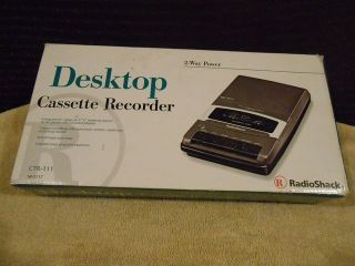 CTR 111 Desktop Cassette Recorder Dual Power Radio Shack