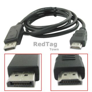 Display Port to HDMI M M Male Cable for PC HDTV 6 Ft