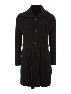 Label Lab Duchamp Belted Cardigan In Black From 