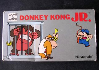  Vintage Nintendo Game Watch Donkey Kong Jr Handheld Silver Gold