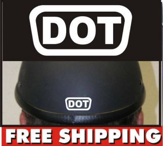  Dot D O T Helmet Sticker 3 Pack