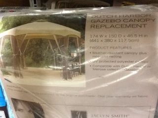 Dutch Harbor Gazebo Canopy Replacement Jaclyn Smith New in Package