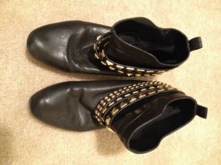 DV by Dolce Vita Black Leather Wren Studded Booties
