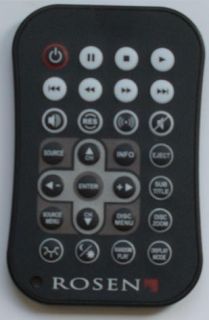 Rosen AC3205 in Car DVD Replacement Remote Control New