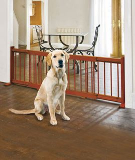 Expandable Wooden Pet Dog Gate Door Kitchen Fence Doorways Nursery