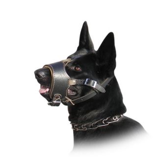 Royal German Shepherd Nappa Leather Dog Muzzle   product code M63