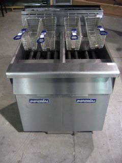 Imperial Double Gas Fryer with Space Saver Filter System Model