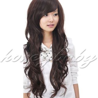 New Women Long Fashion Full Curly Hair Wig 3 Colors Available Free