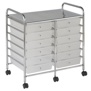 12 Drawer Mobile Organizer Steel Rolling Arts And Crafts Home Storage