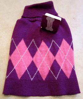 Dog Sweater Purple Pink S Small Girl NWT