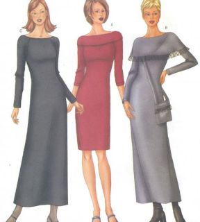 Misses Knit Straight Dress Bag Sewing Pattern 2 Lengths Sleeve